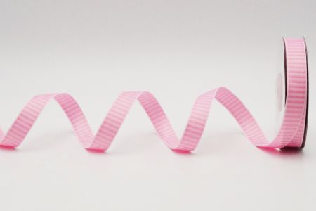 Grosgrain with double-thin Stripes Ribbon_Pink